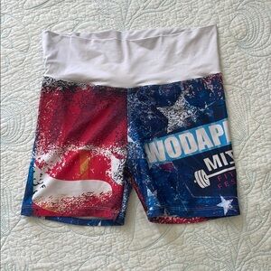 KININA Sports Wear | Women’s Colorful Mix Fitness Festival Athletic Shorts Small